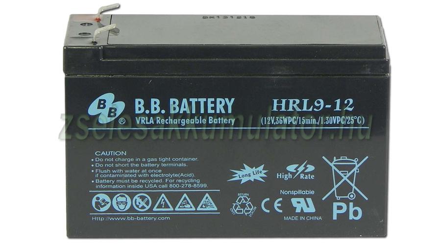 BB Battery 12V 9Ah Zselés akkumulátor
